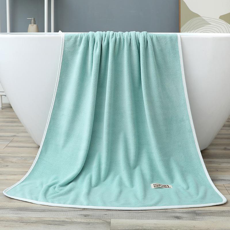 Банное полотенце Коралловый флис Однотонное банное полотенце 70*140 Мягкое Впитывающее Утолщенное Большое полотенце Подарок Пляжное полотенце Новое 70*140cm